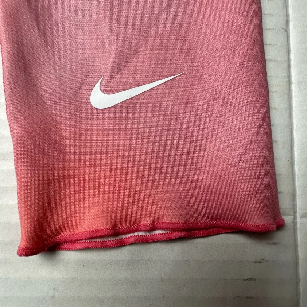 Nike One Girls‎ Medium Dri-FIT Printed Training Tights Pink Ruffle Ankle Stretch